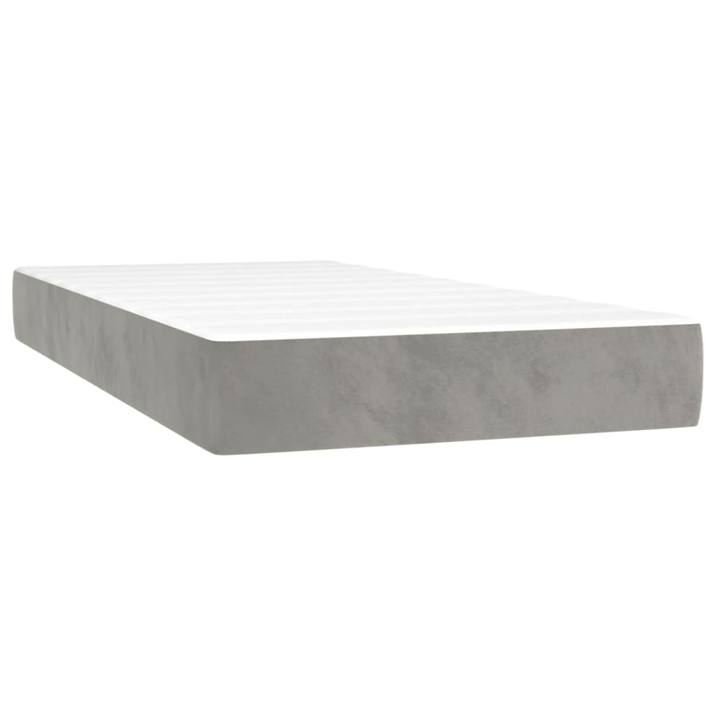 Madrac džepičastim oprugama srednje tvrdoće svjetlosivi 100x203x20 cm bračni XL