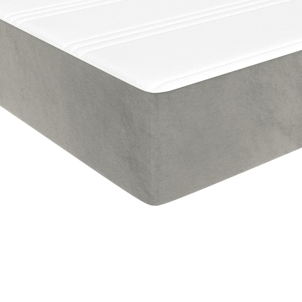 Madrac džepičastim oprugama srednje tvrdoće svjetlosivi 100x203x20 cm bračni XL