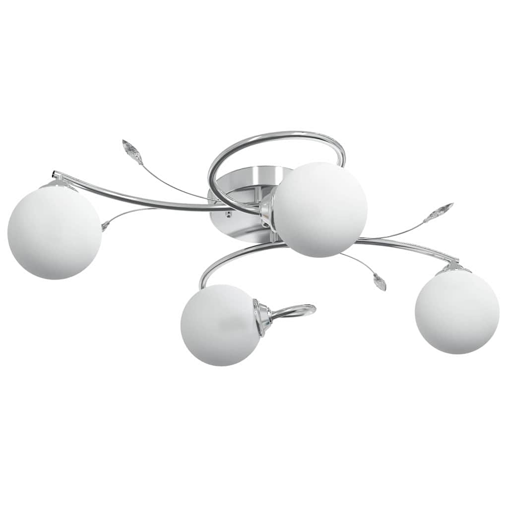 Stropna lampa s okruglim staklenim sjenilima 4 G9 LED svjetla