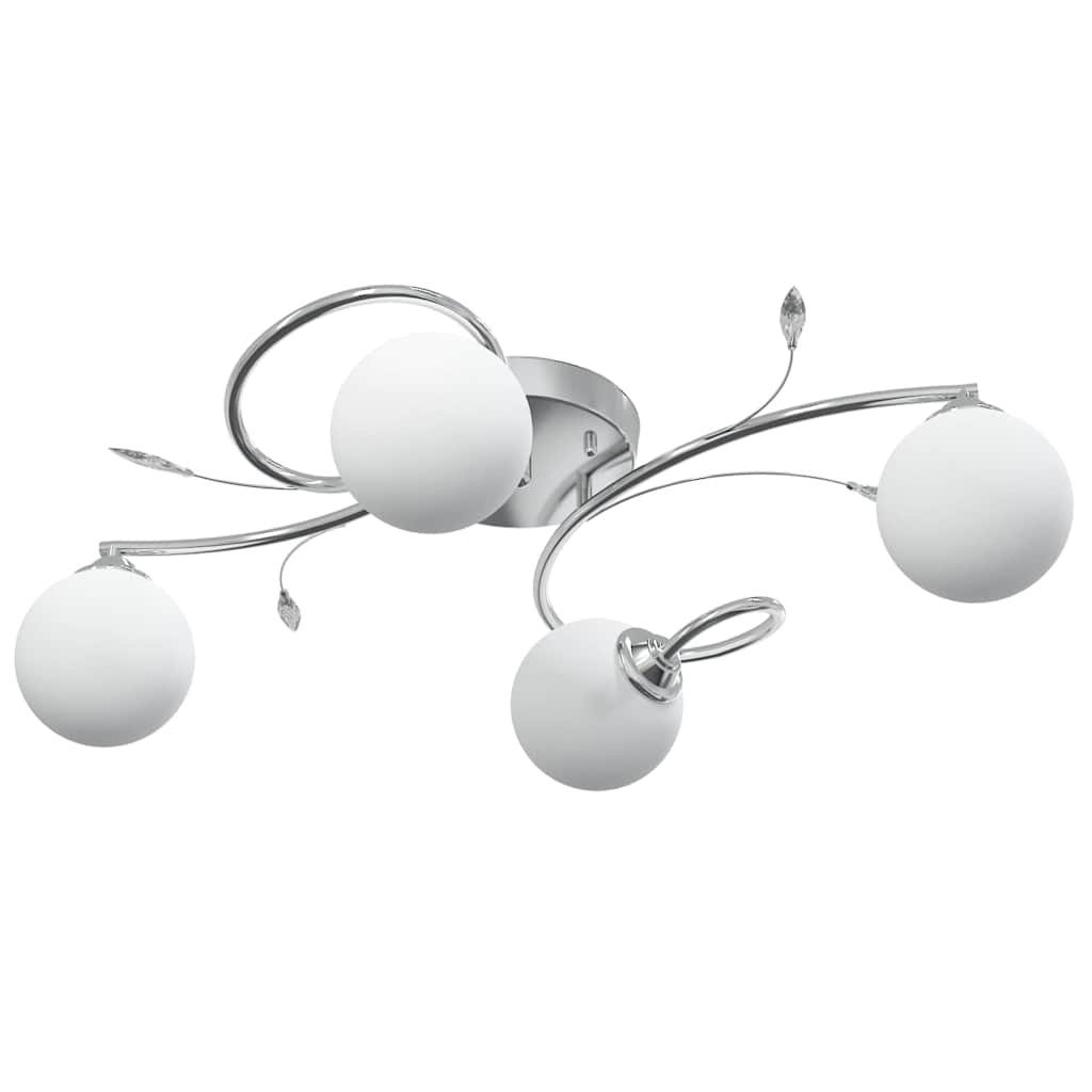 Stropna lampa s okruglim staklenim sjenilima 4 G9 LED svjetla