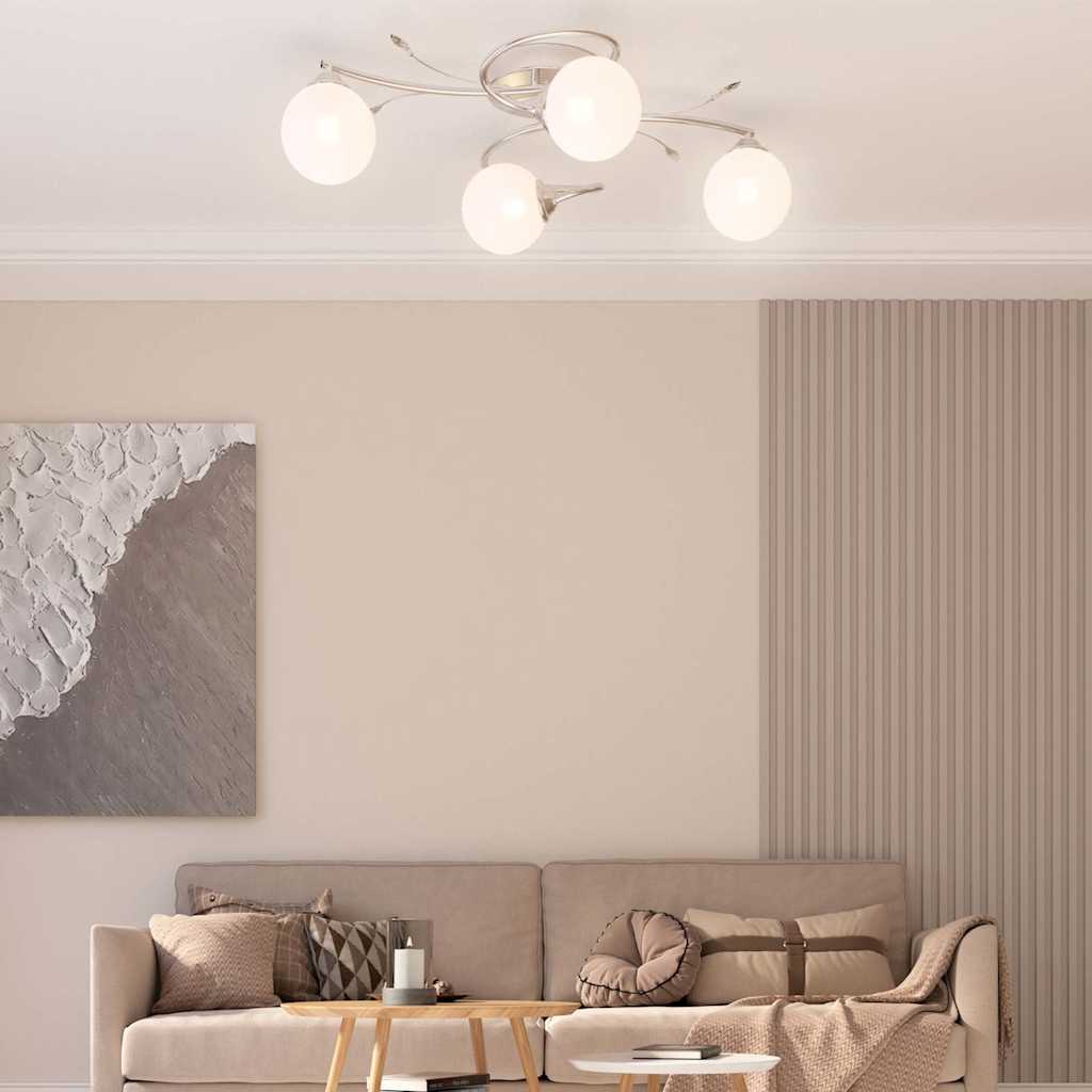 Stropna lampa s okruglim staklenim sjenilima 4 G9 LED svjetla