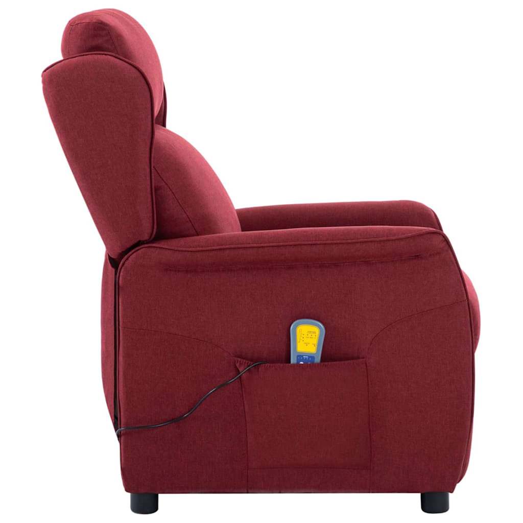 Massagerica s jastukom Burgundac 93.5 x 67.5 x 101.5 cm tkanina
