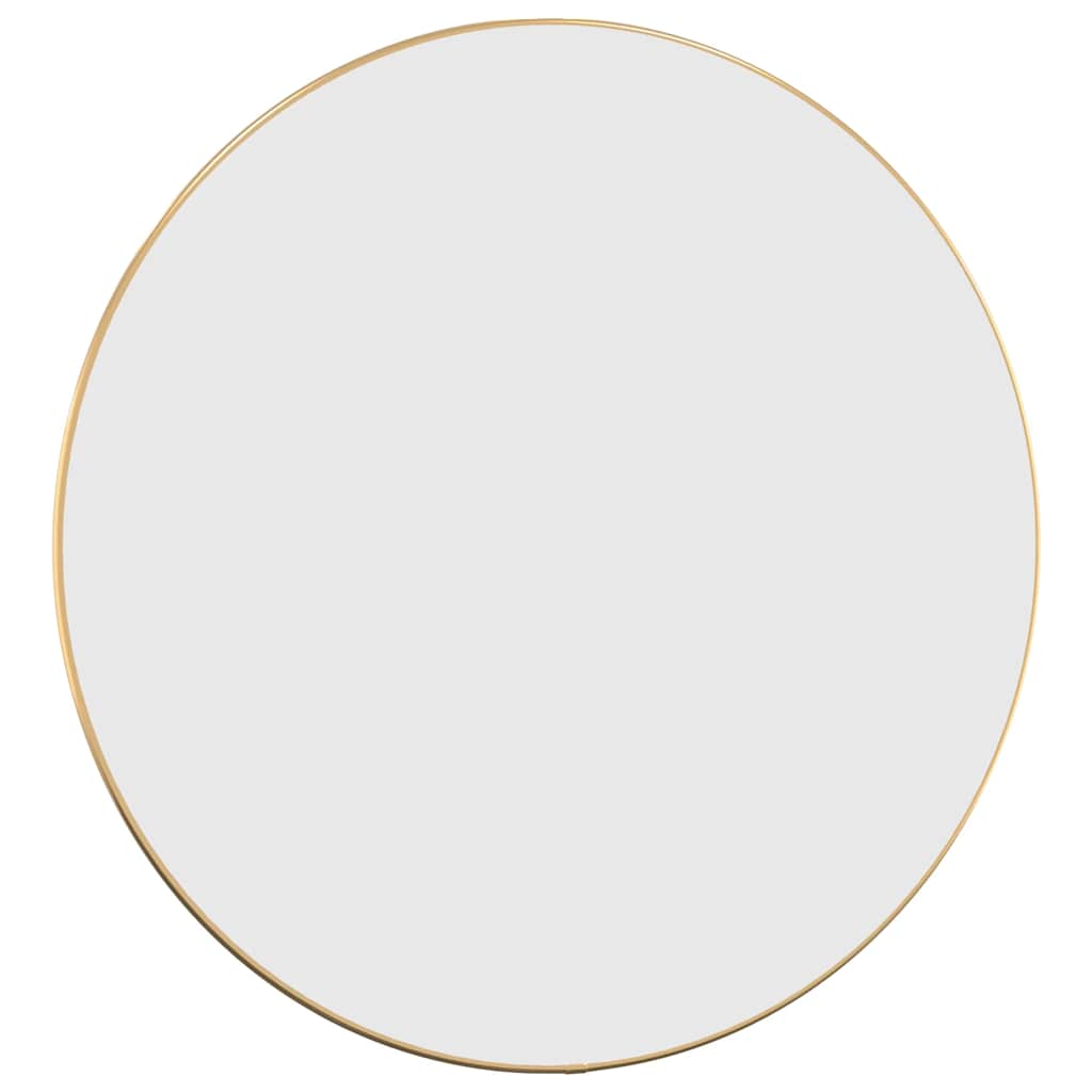 Zidno ogledalo zlatno Ø 60 cm okruglo