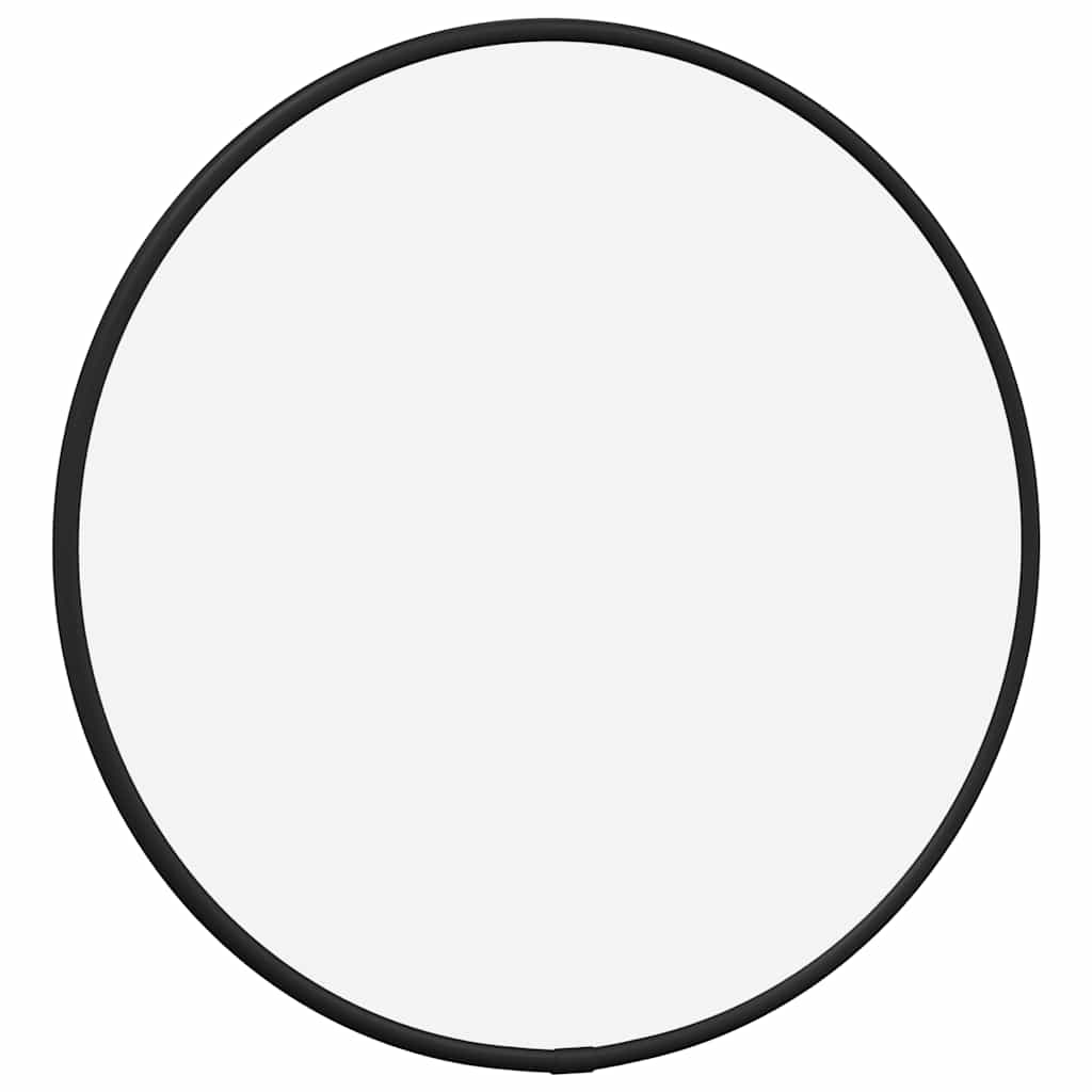 Zidno ogledalo crno Ø 30 cm okruglo