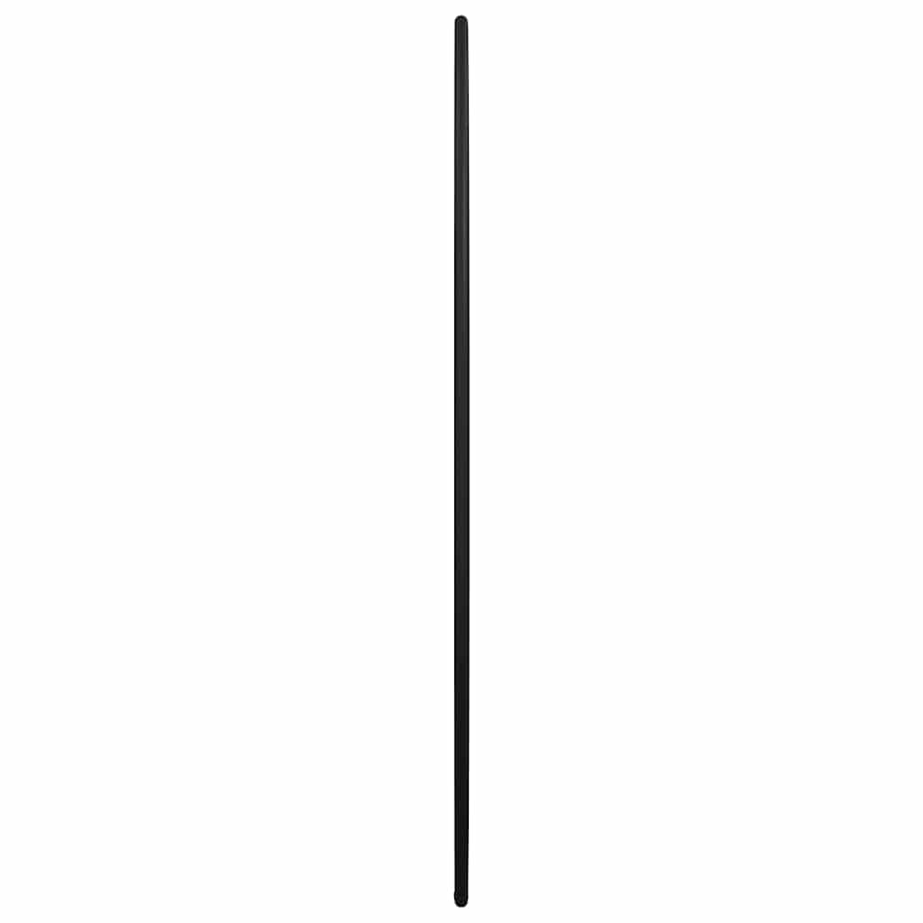 Zidno ogledalo crno Ø 50 cm okruglo
