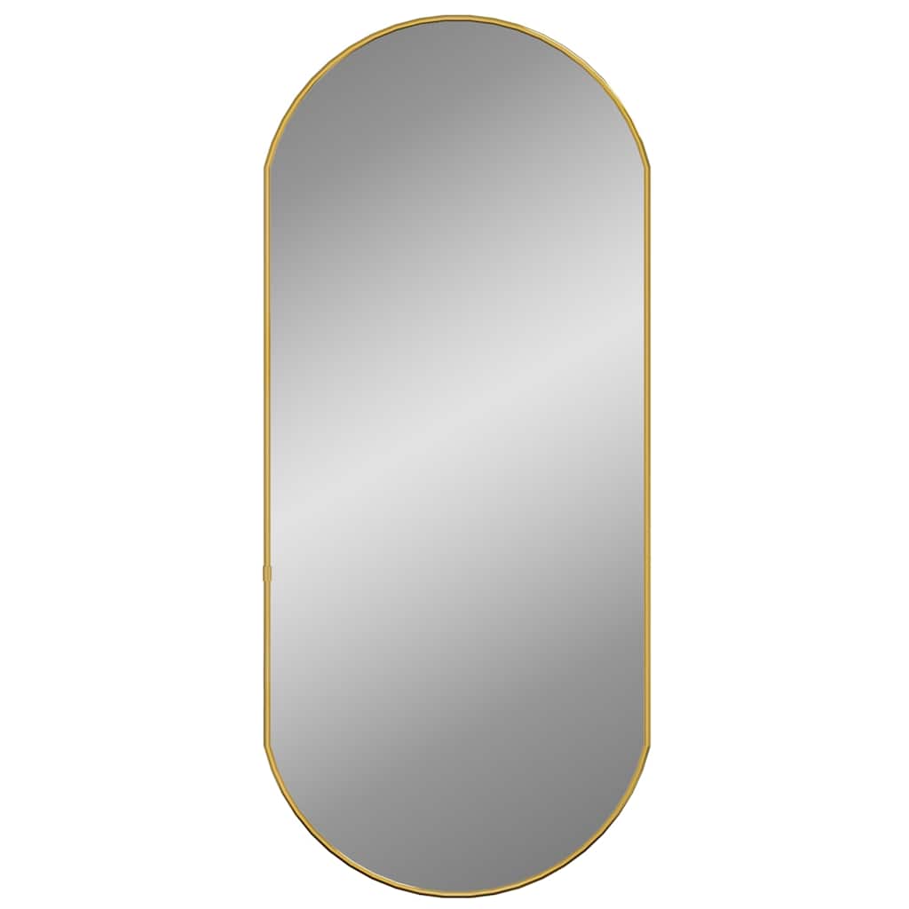 Zidno ogledalo zlatna 80x35 cm ovalno