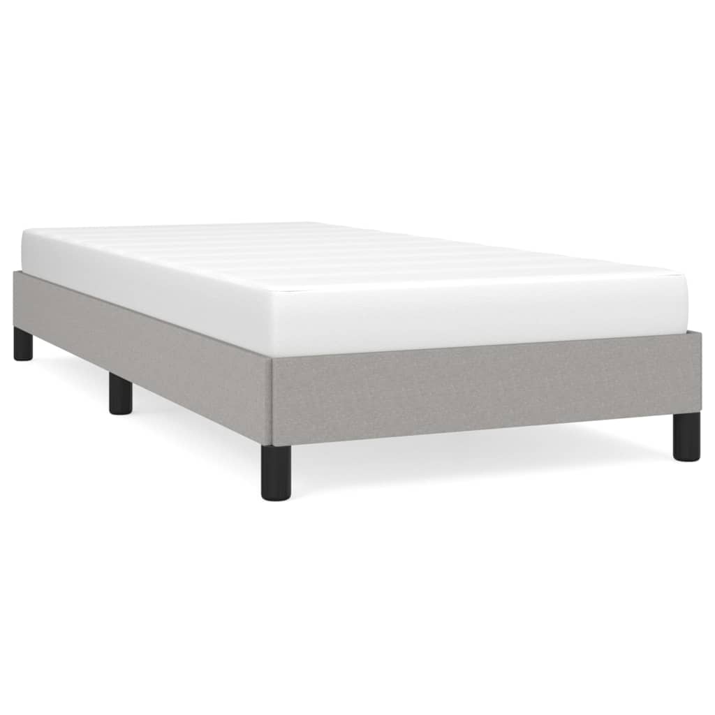 Okvir za krevet bez madraca svjetlosivi 80x200 cm od tkanine