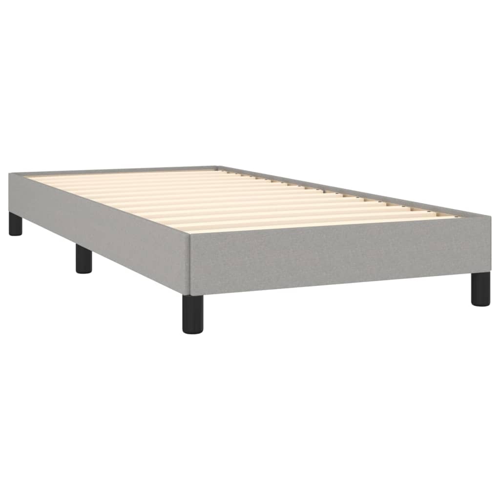 Okvir za krevet bez madraca svjetlosivi 80x200 cm od tkanine