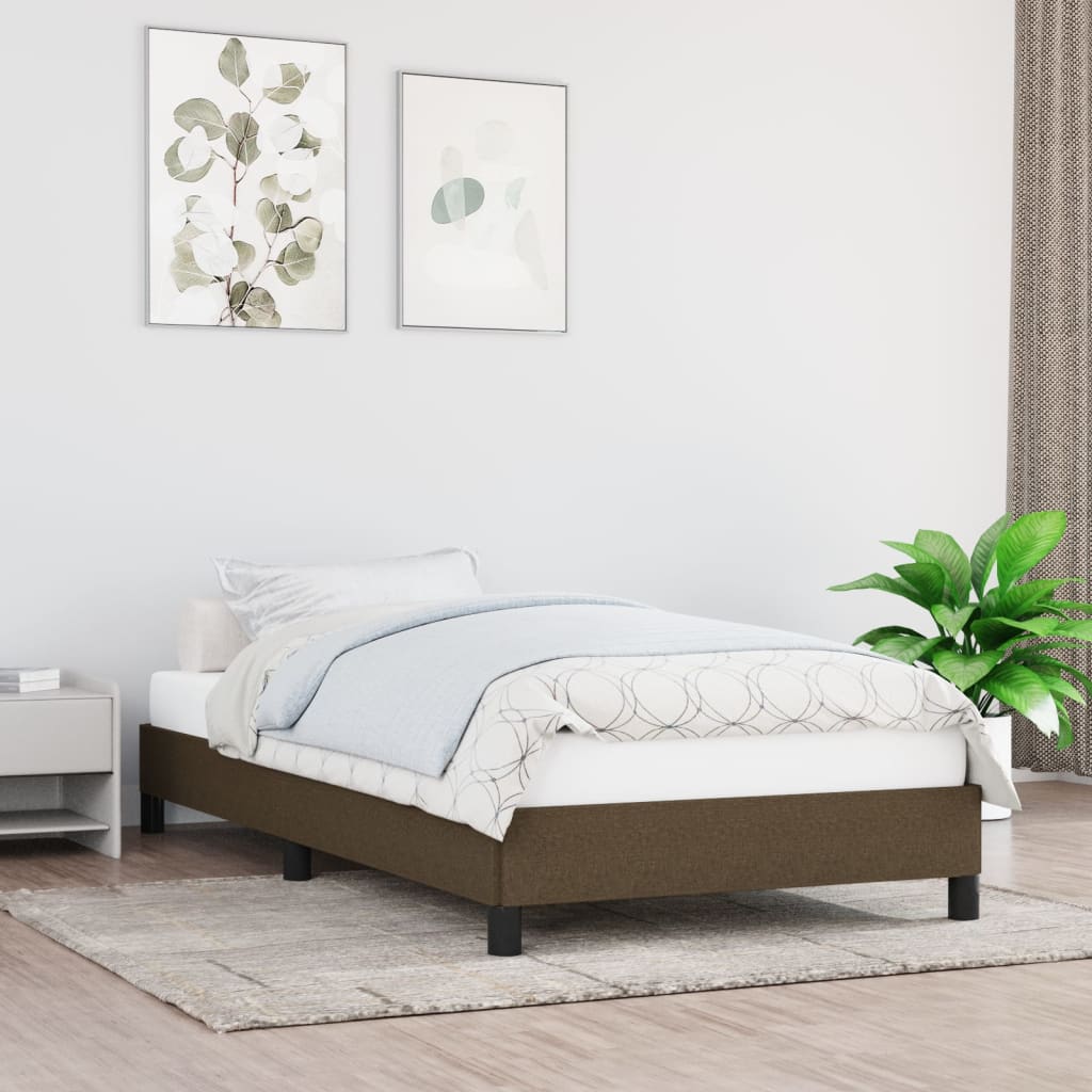 Okvir za krevet bez madraca tamnosmeđi 80x200 cm od tkanine