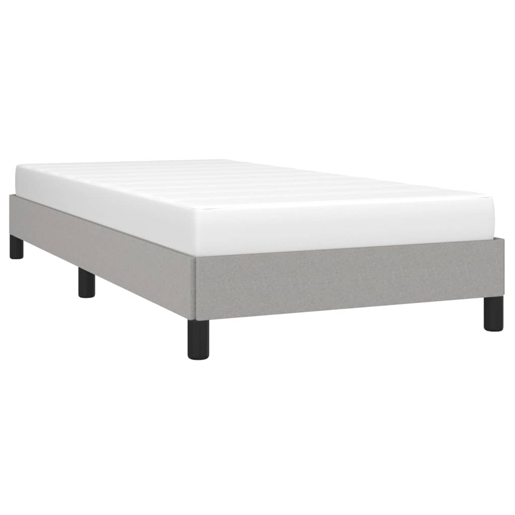 Okvir za krevet bez madraca svjetlosivi 90x190 cm od tkanine