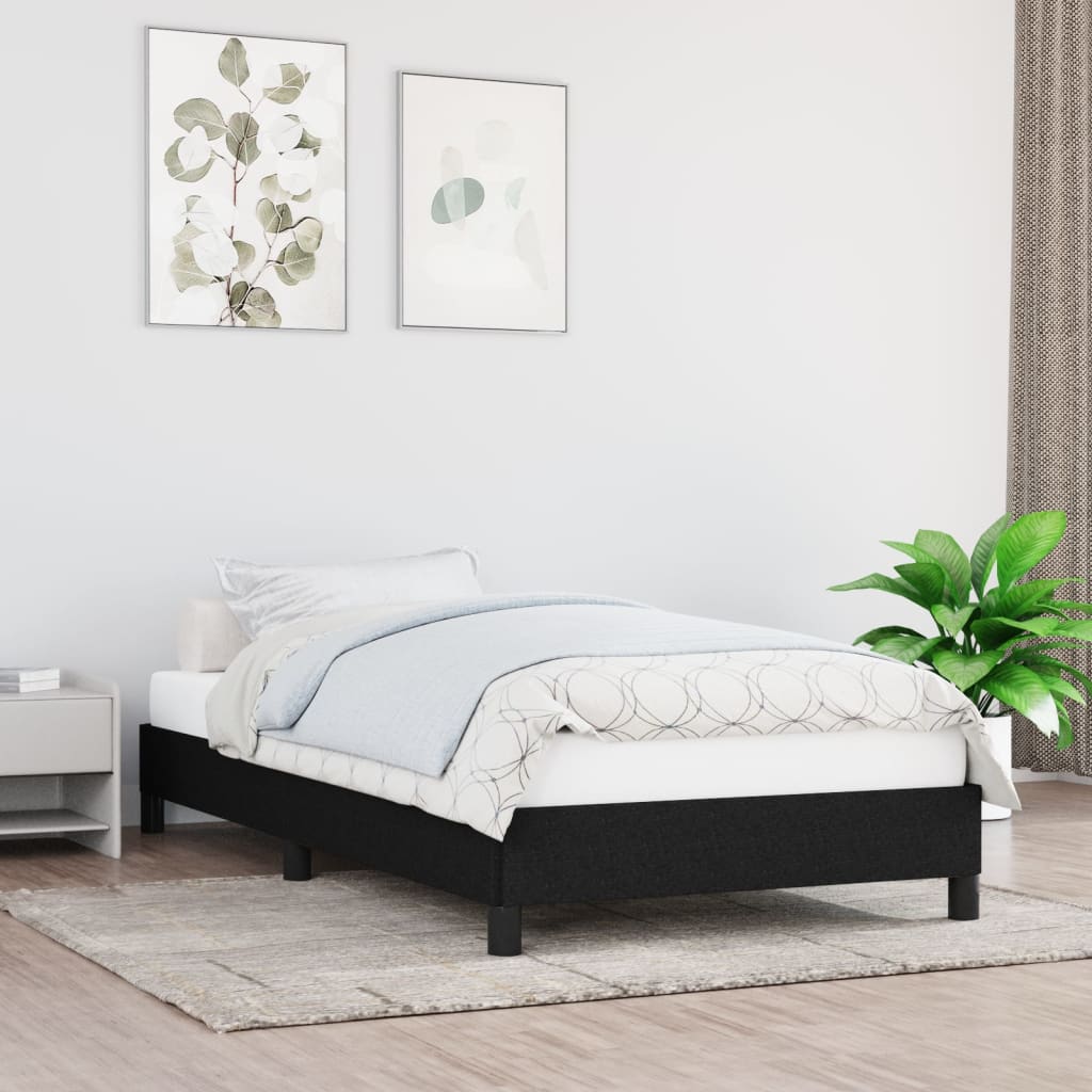 Okvir za krevet bez madraca crni 90x200cm od tkanine