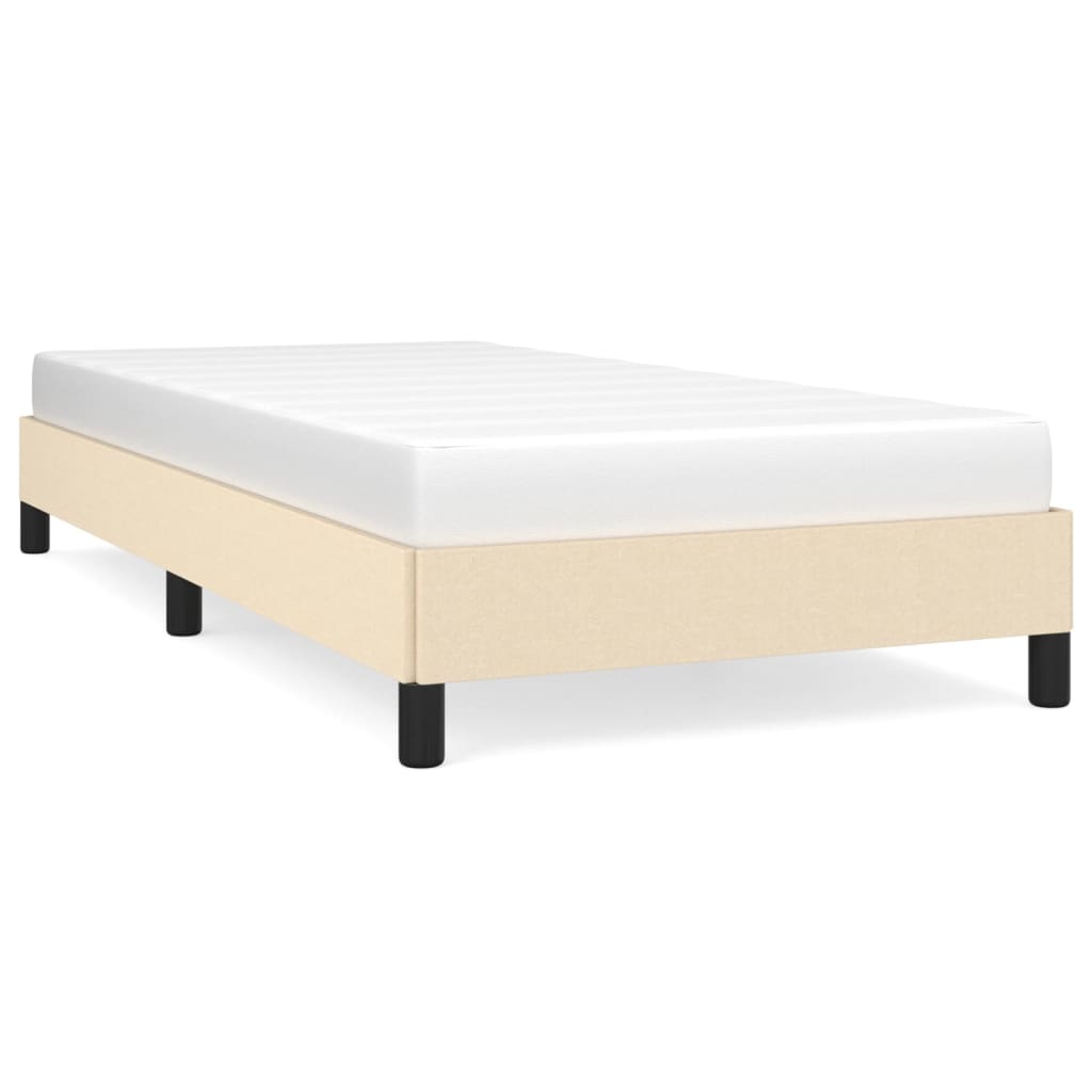Okvir za krevet bez madraca krem 90x200cm od tkanine