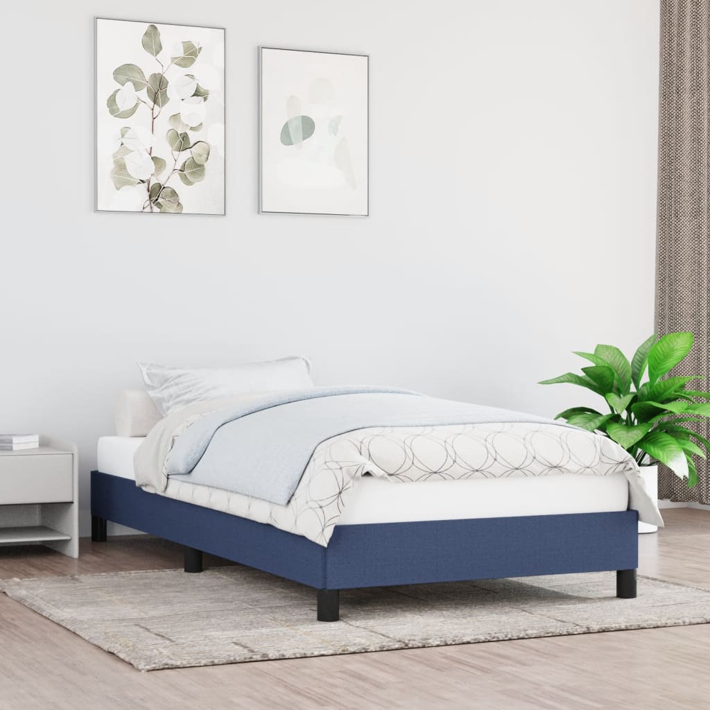 Okvir za krevet bez madraca plava 90x200cm od tkanine