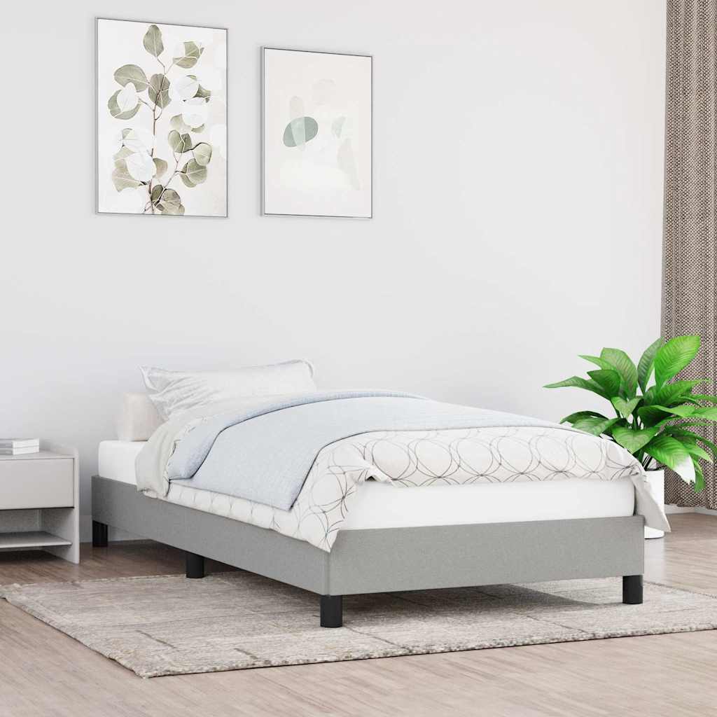 Okvir kreveta bez madraca svjetlosivi 100x200 cm od tkanine
