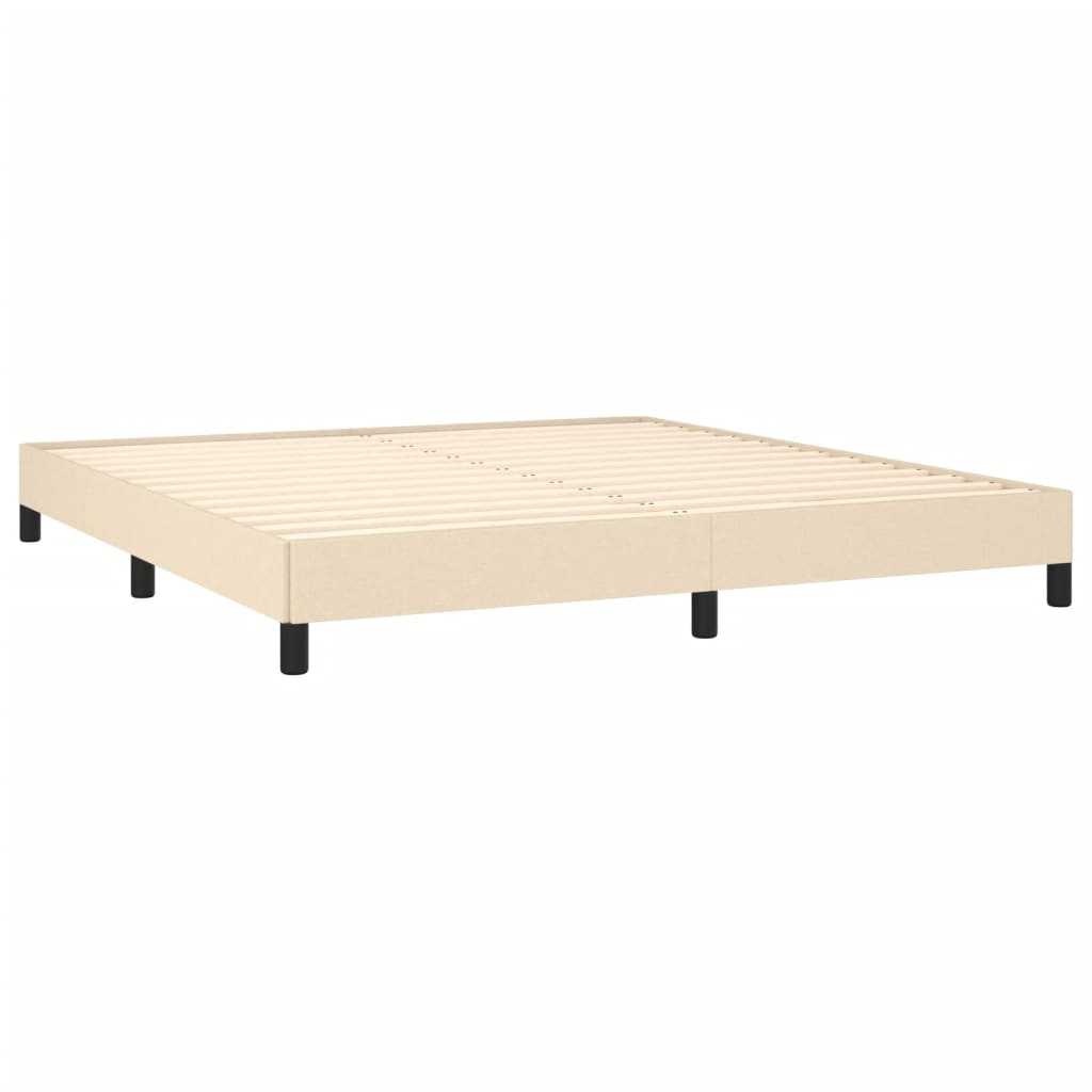 Okvir za krevet bez madraca krem 160x200 cm od tkanine