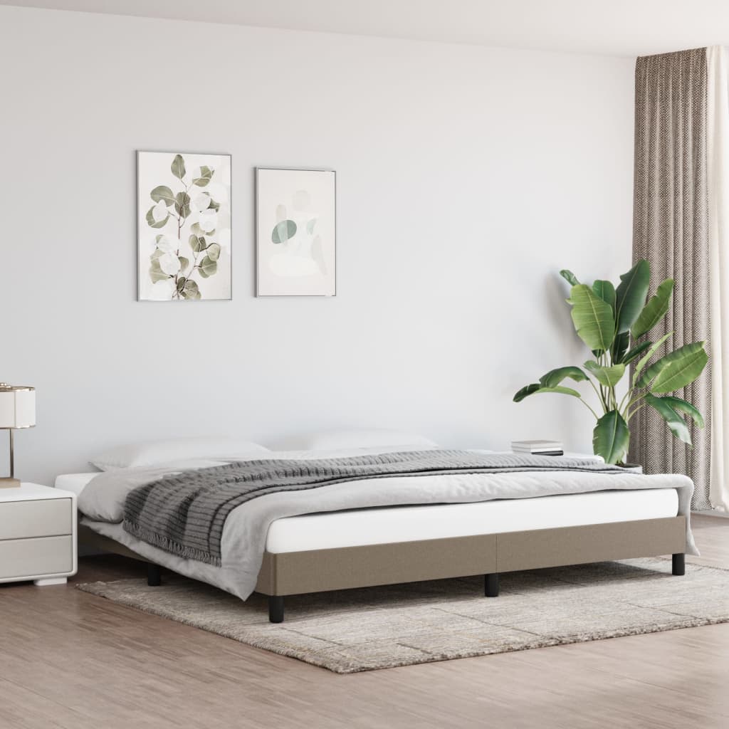 Okvir za krevet bez madraca smeđesivi 200x200 cm od tkanine