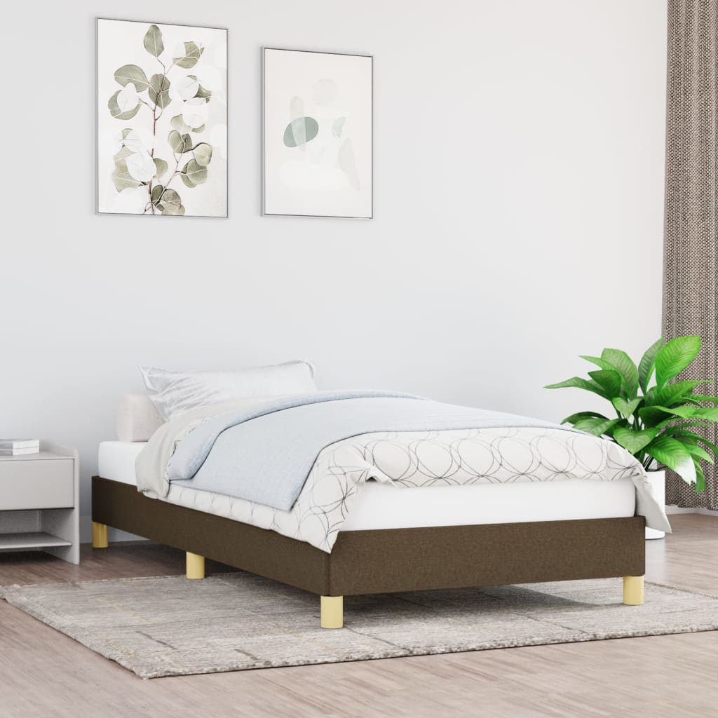 Okvir za krevet bez madraca tamnosmeđi 100x200 cm od tkanine