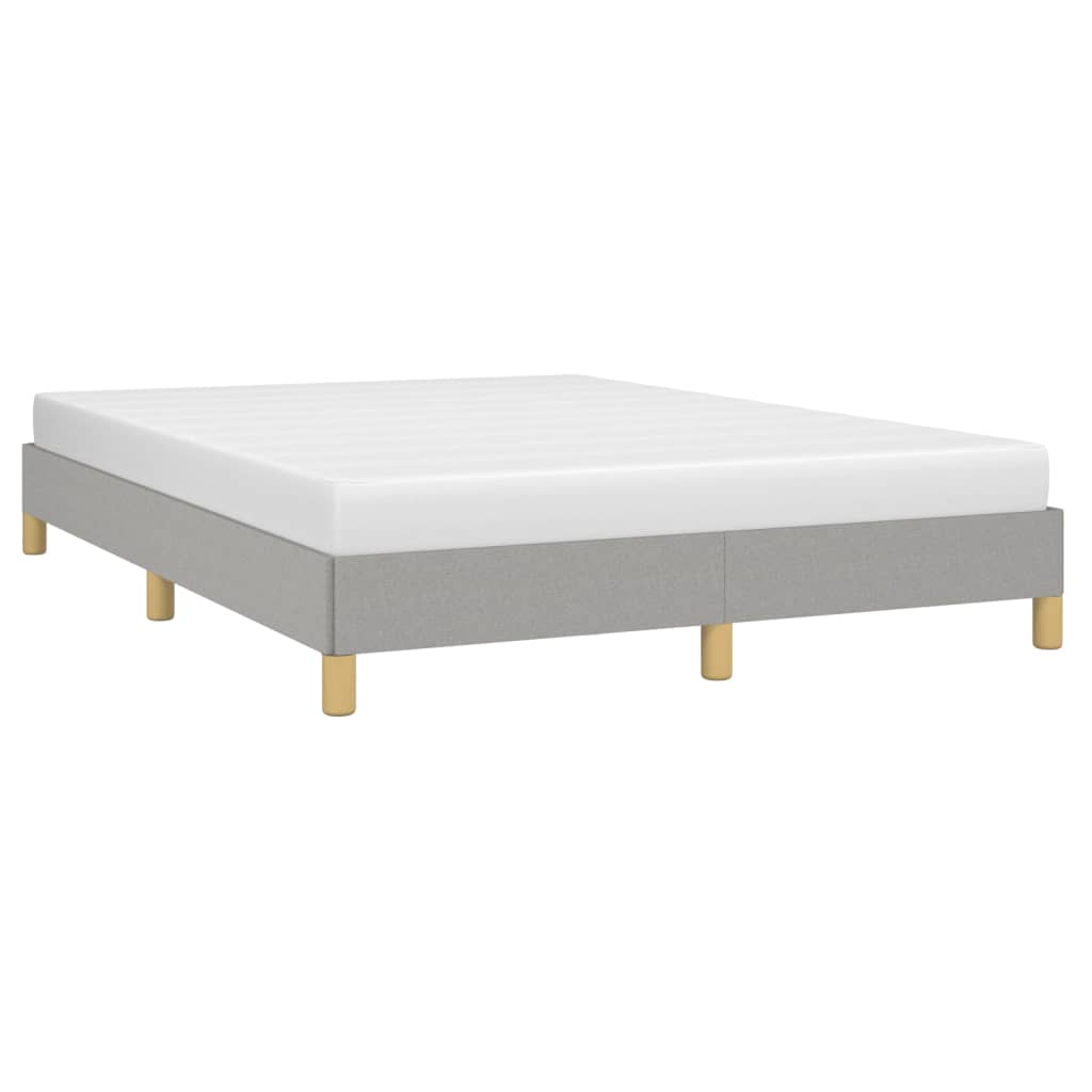 Okvir za krevet bez madraca svjetlosivi 140 x 190 cm od tkanine