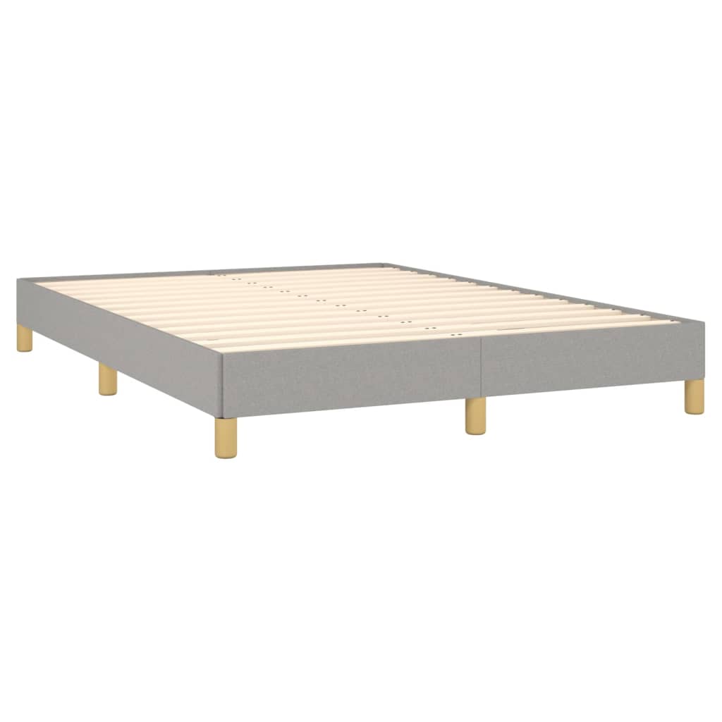 Okvir za krevet bez madraca svjetlosivi 140 x 190 cm od tkanine