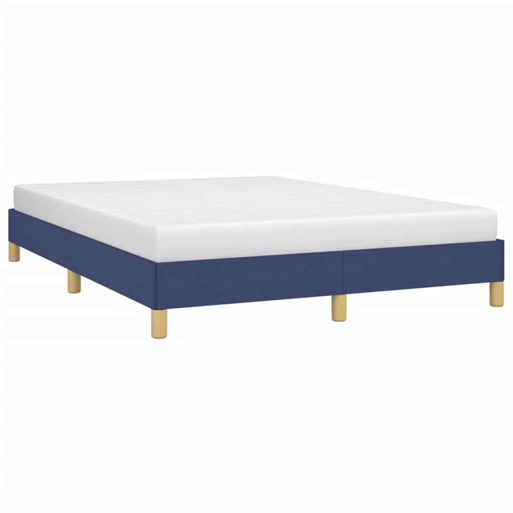 Okvir za krevet bez madraca plavi 140 x 190 cm od tkanine