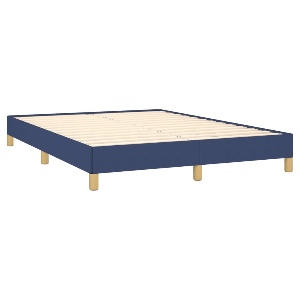 Okvir za krevet bez madraca plavi 140 x 190 cm od tkanine