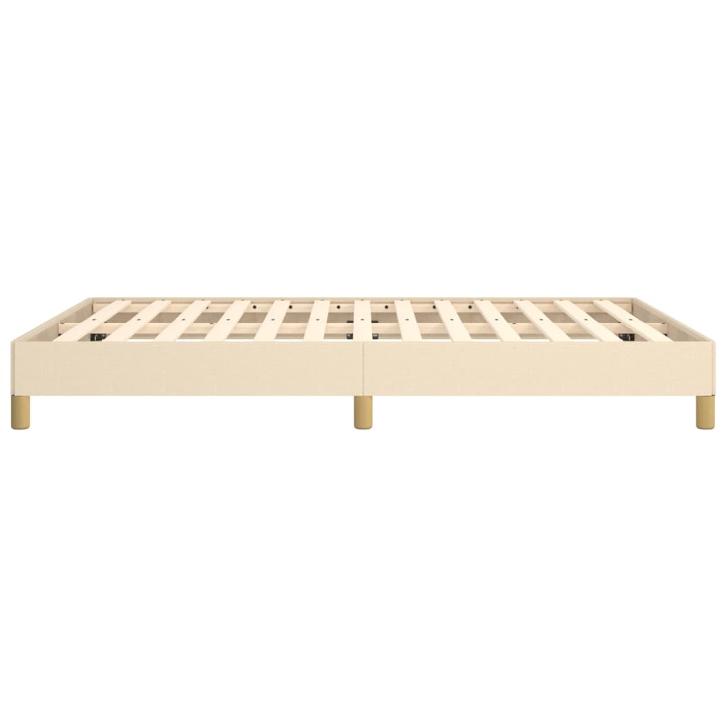Okvir za krevet bez madraca krem 160x200 cm od tkanine