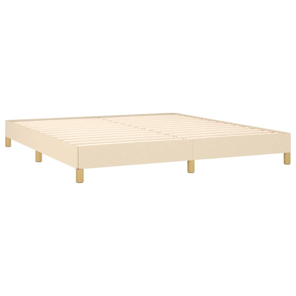 Okvir za krevet bez madraca krem 180 x 200 cm od tkanine