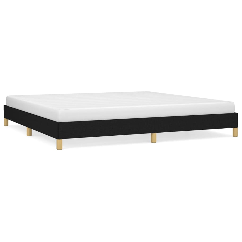 Okvir za krevet bez madraca crni 200x200 cm od tkanine