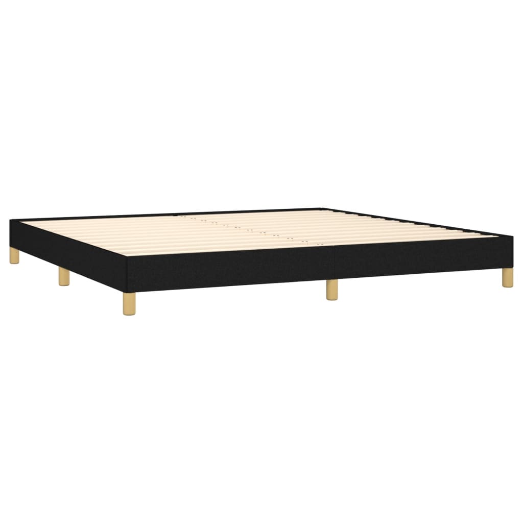 Okvir za krevet bez madraca crni 200x200 cm od tkanine