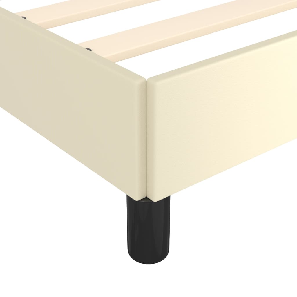 Okvir za krevet krem 90x200 cm od umjetne kože