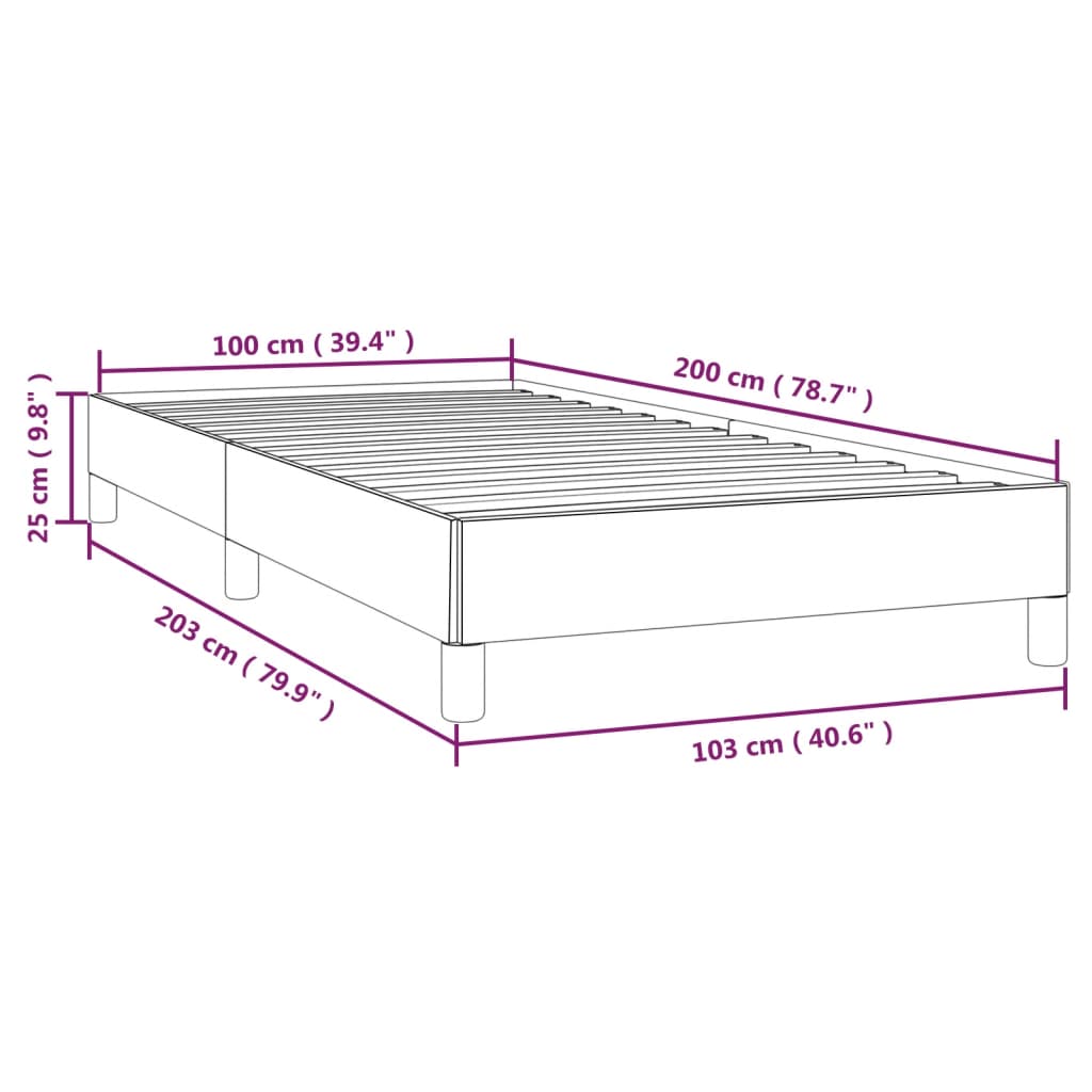 Okvir za krevet boja cappuccina 100x200 cm umjetna koža