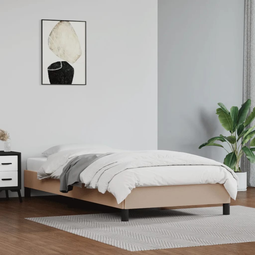 Okvir za krevet boja cappuccina 100x200 cm umjetna koža