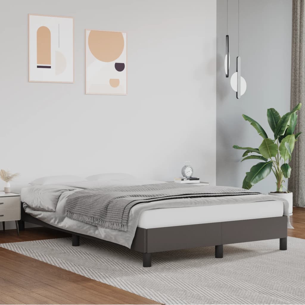 Okvir za krevet sivi 120x200 cm od umjetne kože