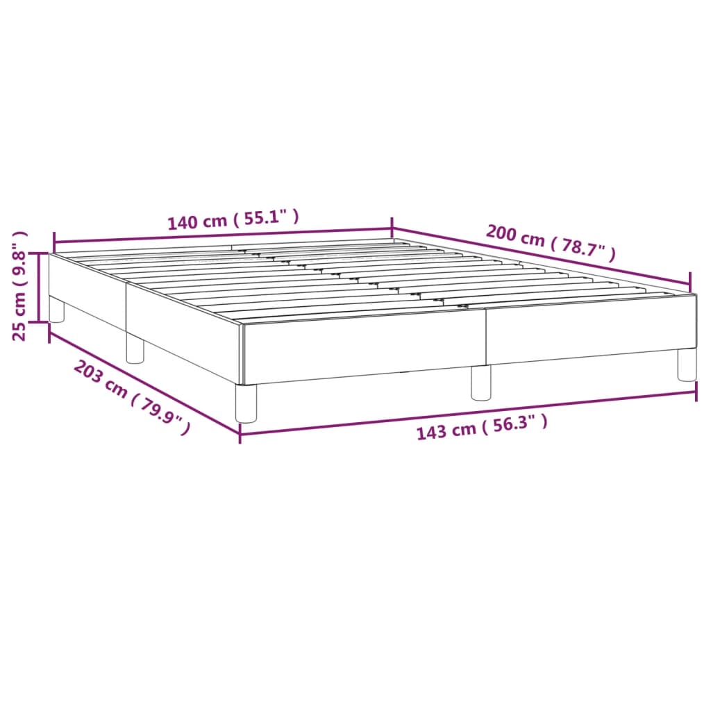 Okvir za krevet bijela 140x200 cm od umjetne kože