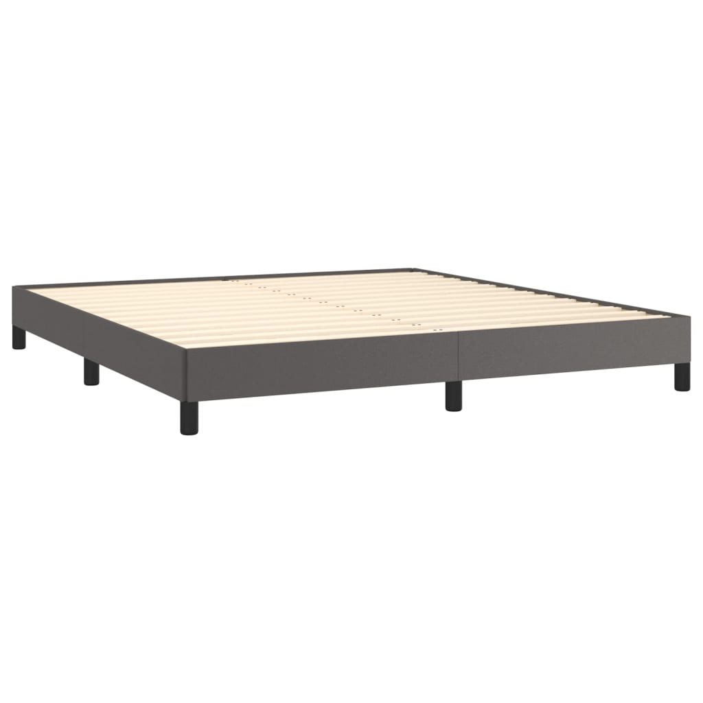 Okvir za krevet sivi 160x200 cm od umjetne kože