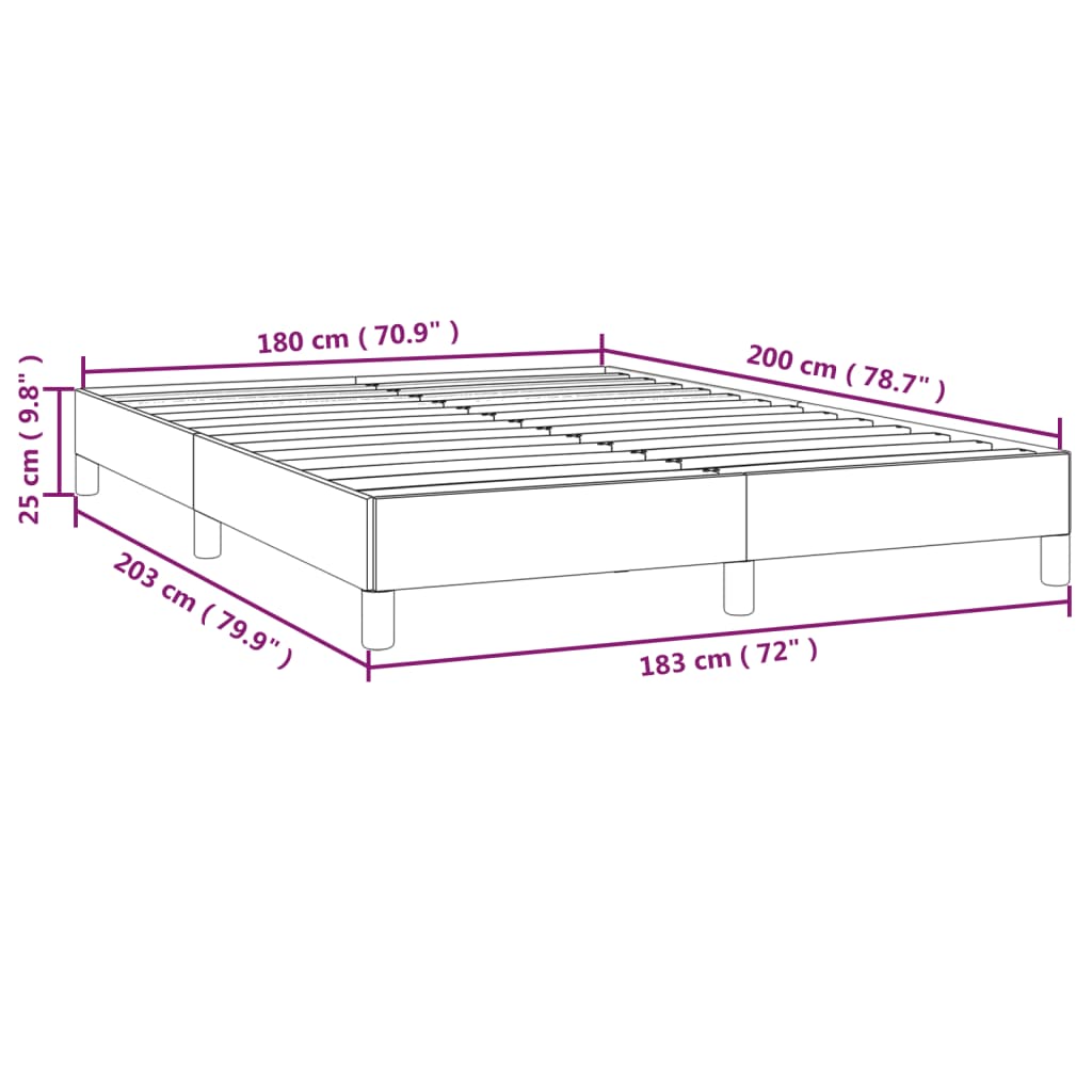 Okvir za krevet bijela 180x200 cm od umjetne kože