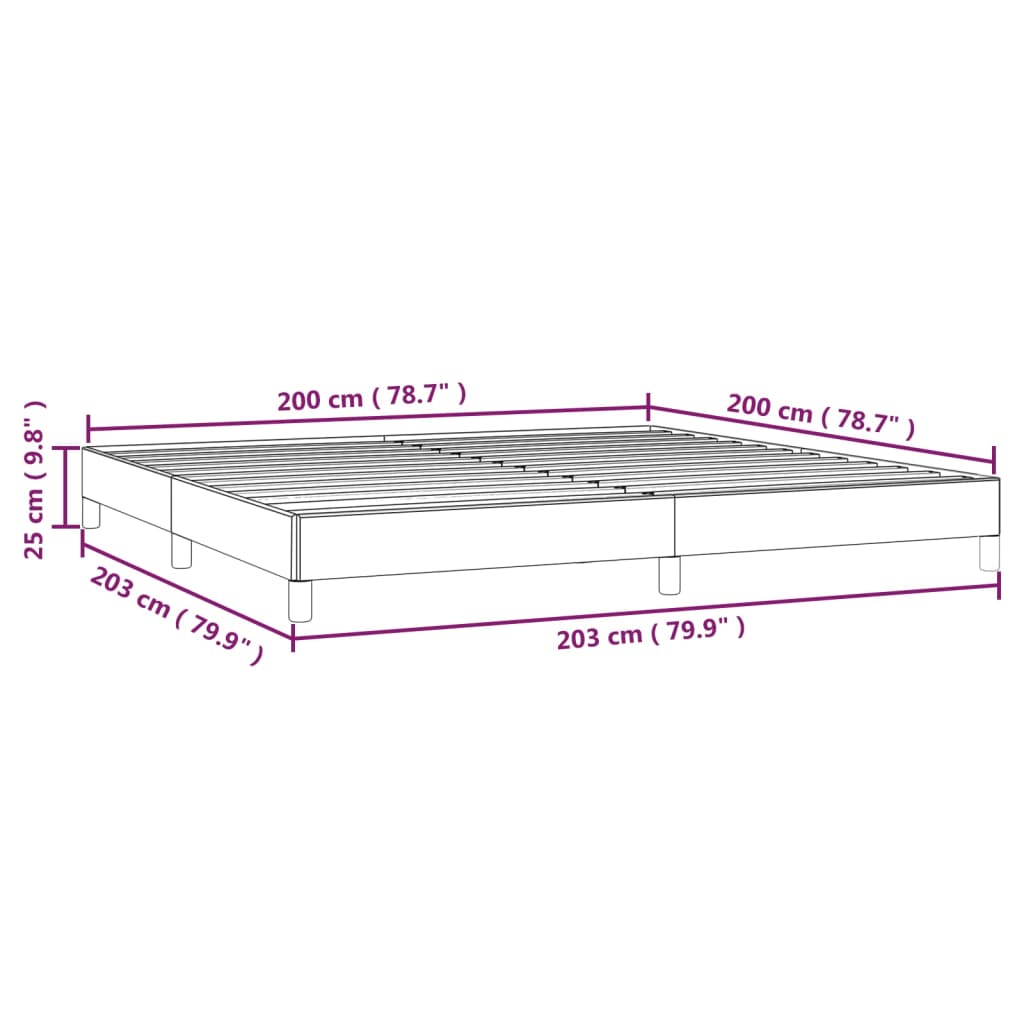 Okvir za krevet sivi 200x200 cm od umjetne kože