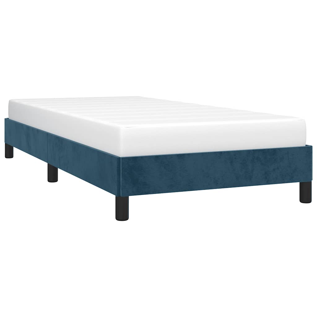 Okvir za krevet bez madraca tamnoplavi 90x200 cm baršunasti