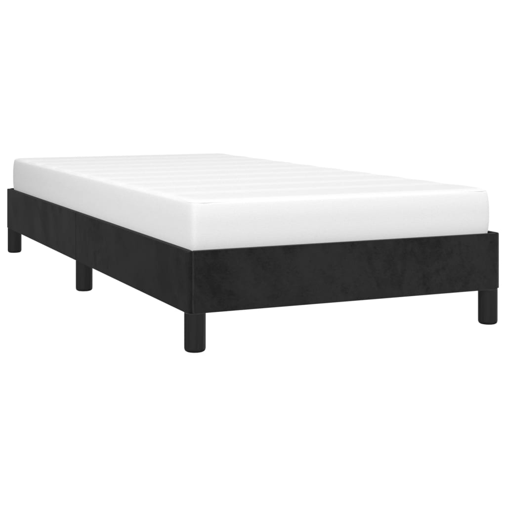 Okvir za krevet bez madraca crni 100x200 cm baršunasti