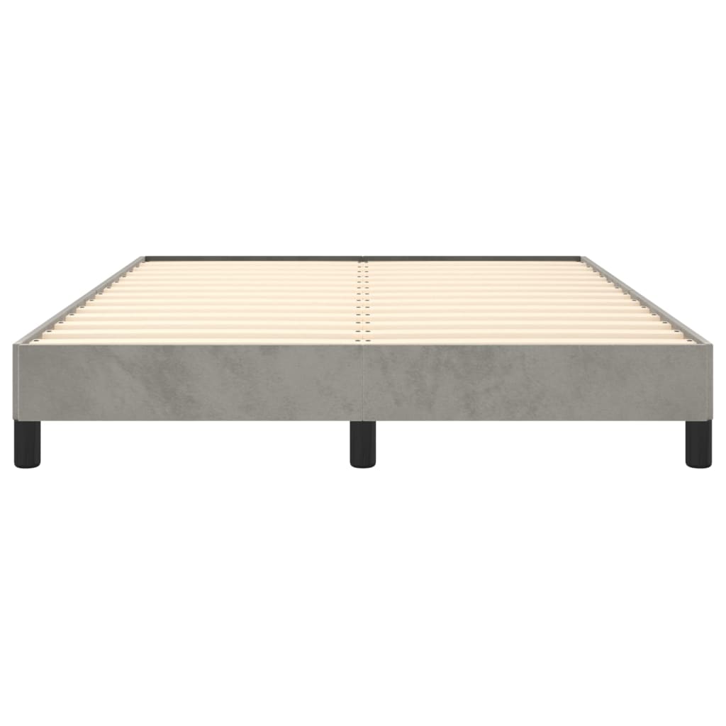 Okvir za krevet bez madraca svjetlosivi 140 x 190 cm baršunasti