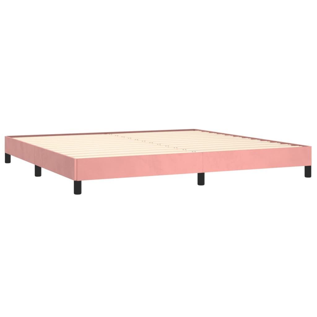 Okvir za krevet ružičasti 200x200 cm baršunasti