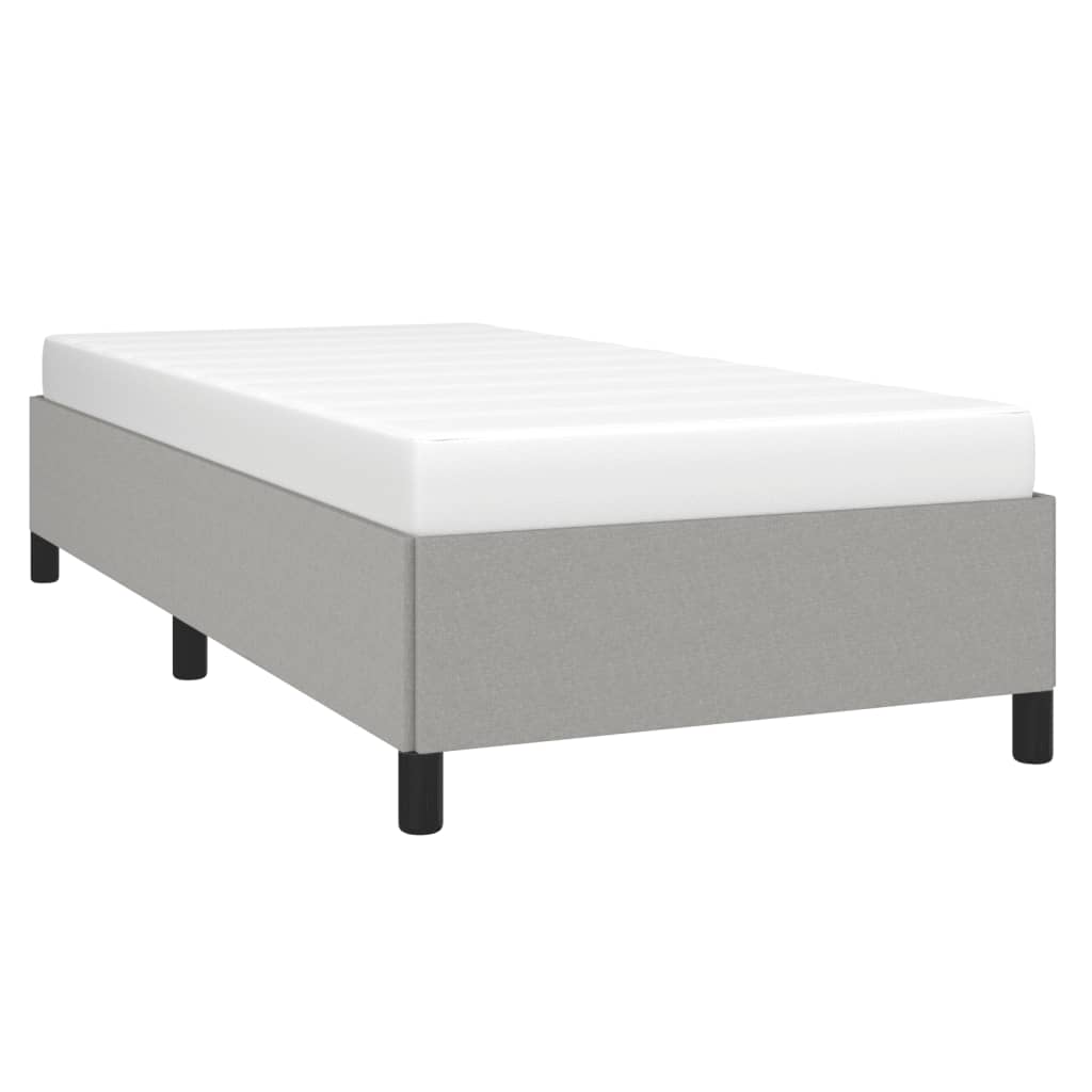 Okvir za krevet bez madraca svjetlosivi 90x190 cm od tkanine