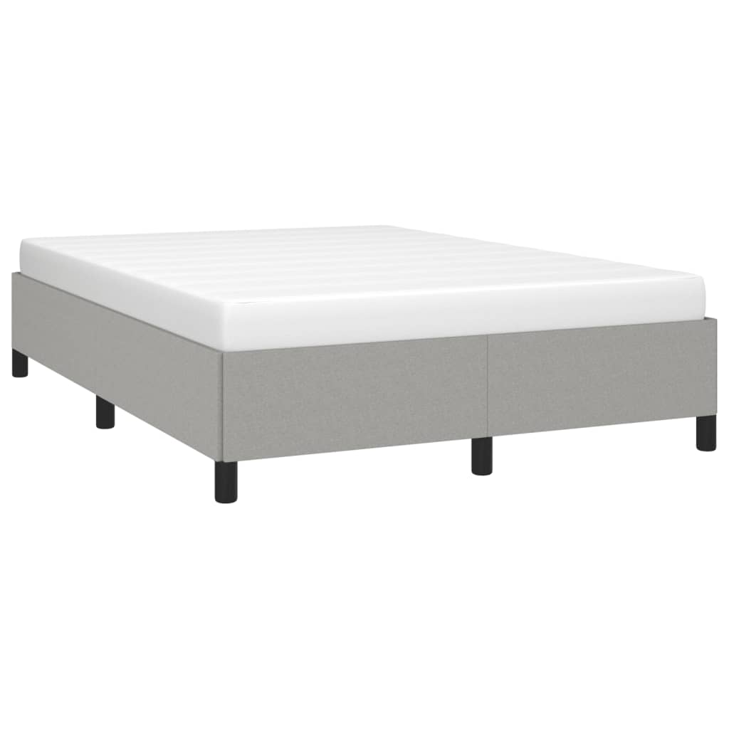 Okvir za krevet bez madraca svjetlosivi 140 x 190 cm od tkanine