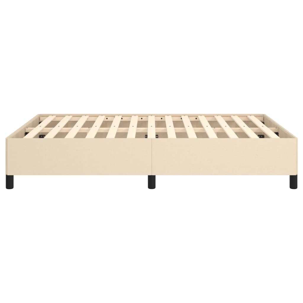 Okvir za krevet bez madraca krem 140 x 190 cm od tkanine