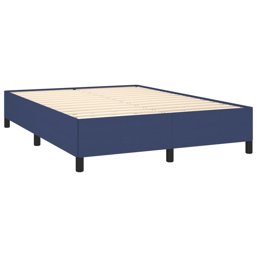Okvir za krevet bez madraca plavi 140 x 190 cm od tkanine