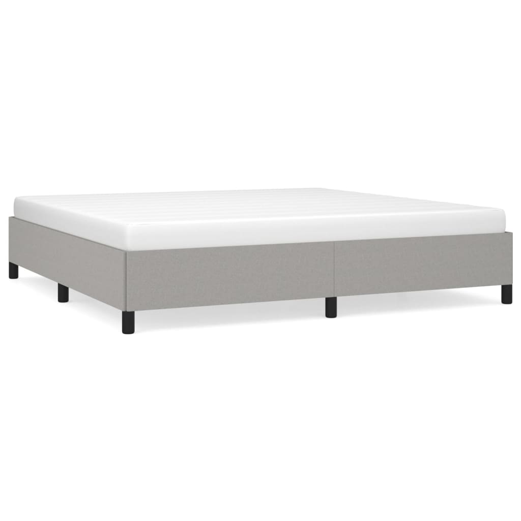 Okvir za krevet bez madraca svjetlosivi 200 x 200 cm od tkanine