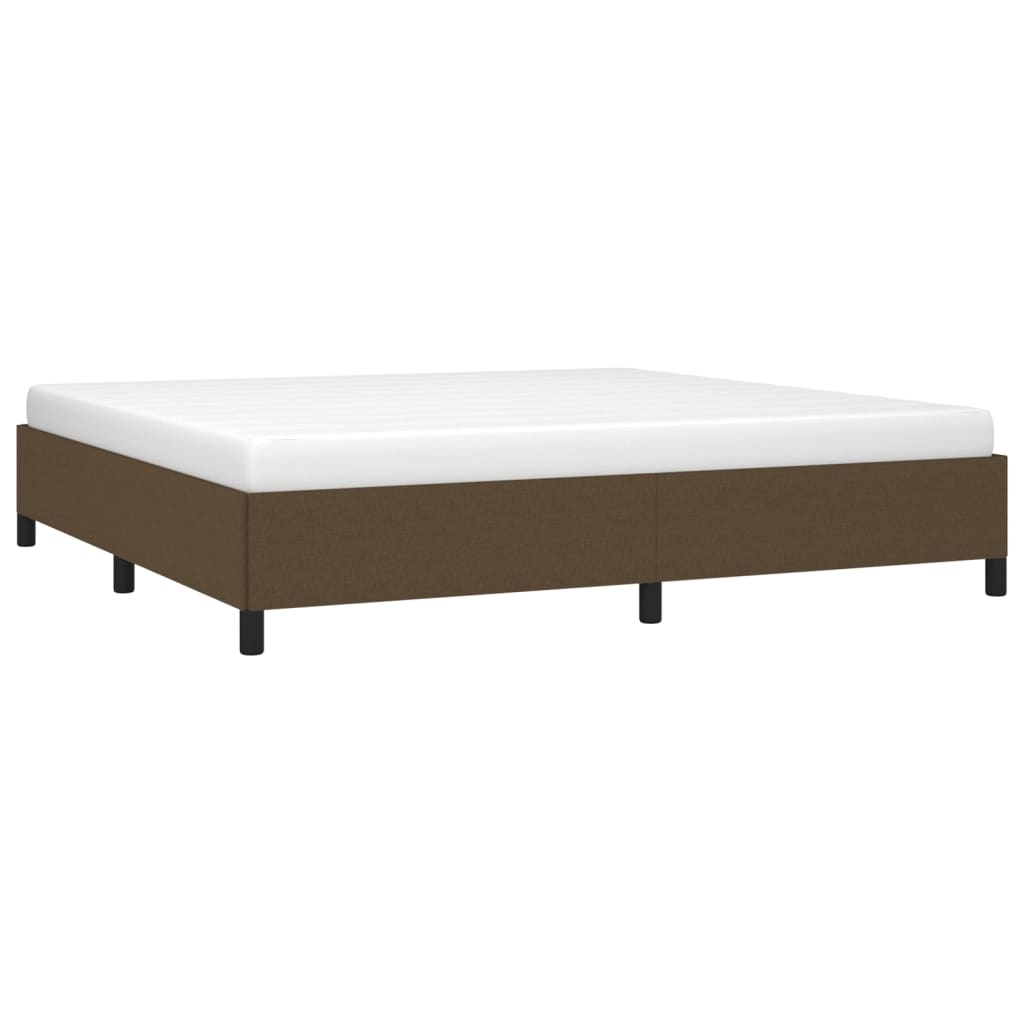 Okvir za krevet bez madraca tamnosmeđi 200x200 cm od tkanine