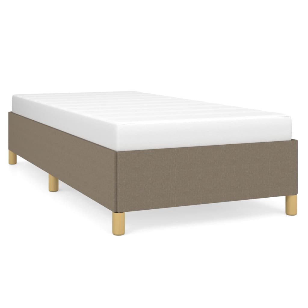 Okvir za krevet bez madraca smeđesivi 100 x 200 cm od tkanine