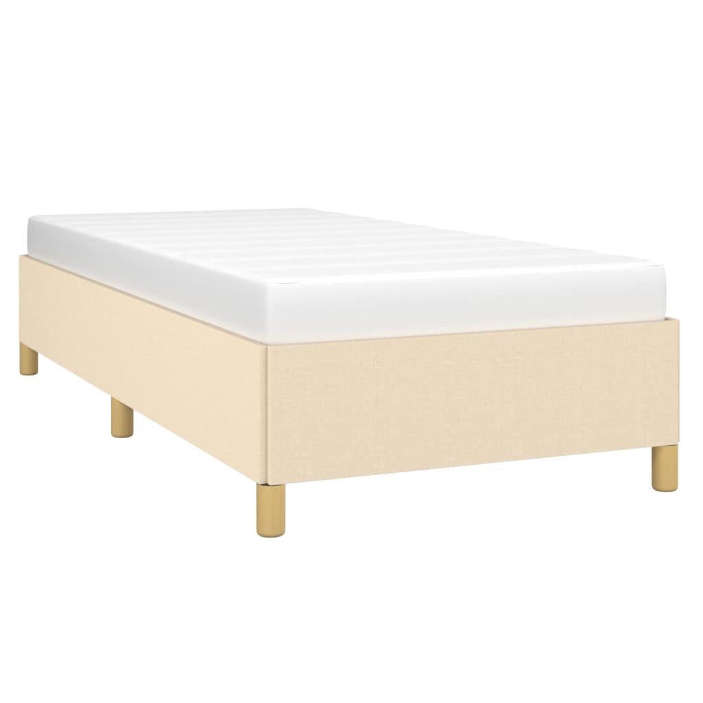 Okvir za krevet bez madraca krem 100 x 200 cm od tkanine