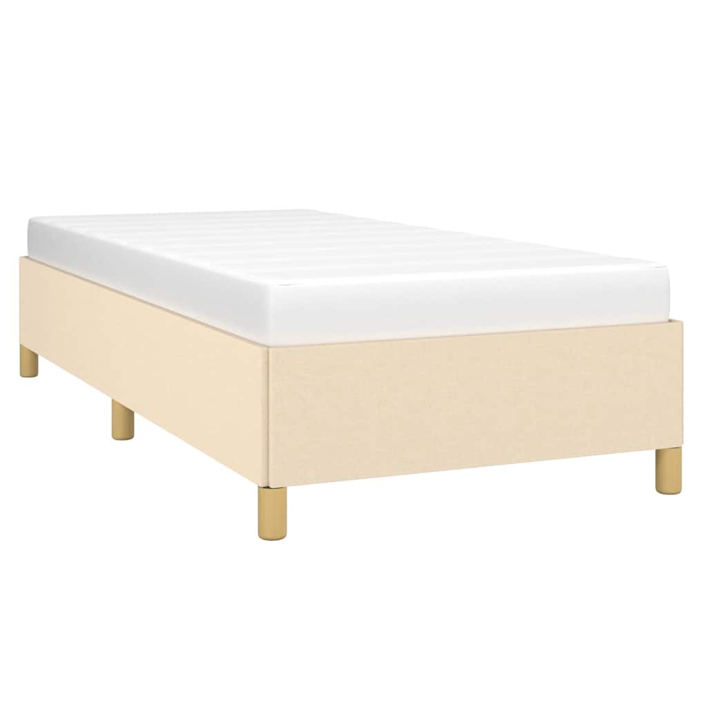 Okvir za krevet bez madraca krem 100 x 200 cm od tkanine